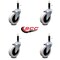 Service Caster 3 Inch Thermoplastic Rubber Wheel 3/4 Inch Expanding Stem Caster SCC, 4PK SCC-EX05S310-TPRS-34-4 - alternate 3